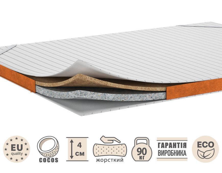 Topper de saltea subțire ORANGE Wish Cocos