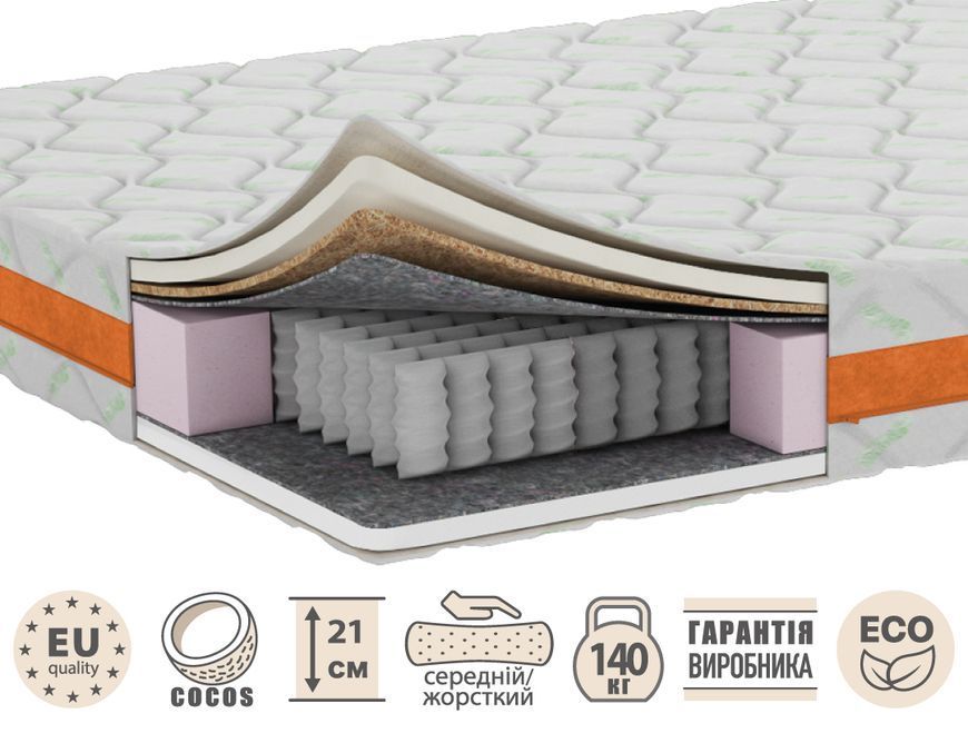 Saltea ortopedică ORANGE Mild Memory Cocos 110x200 cm